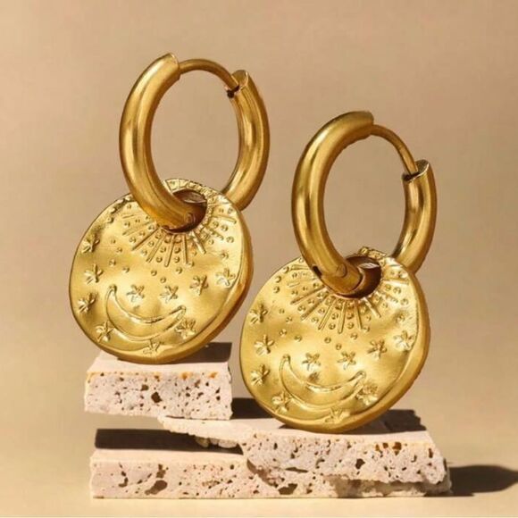 Anthropologie Jewelry - Bohemian hoop earrings N625